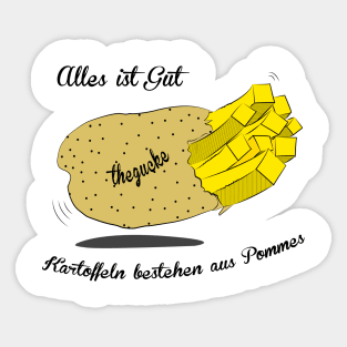 Kartoffeln bestehen aus Pommes Sticker